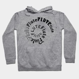 Flute Spiral Text Hoodie